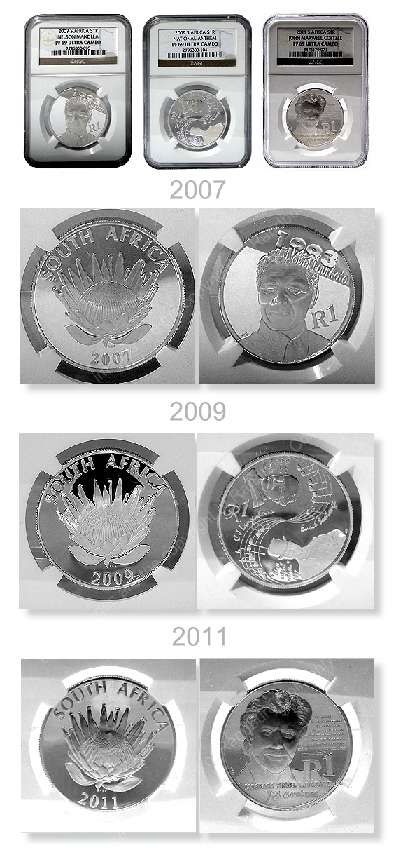 2007 2009 2011 Silver R1 Series - Mandela - National Anthem - J M